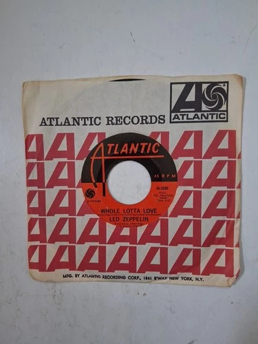 45 RPM Vinyl Record Led Zeppelin Whole Lotta Love/Living Loving Maid VG