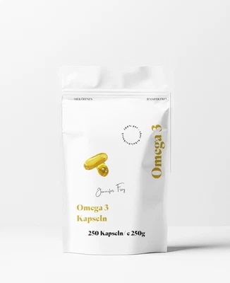 MARKENLOS Omega 3 Fischöl 2000 mg mit Omega 3 EPA & DHA - 250 Softgel Kapseln - 50/25 TG