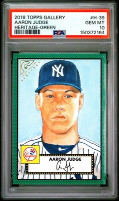 Aaron Judge 2018 Topps Gallery Heritage Green #/250 PSA 10 GEM MINT POP 1