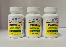 Geri-Care Bisacodyl 5 mg Enteric Coated - 3 bottles of 100 tablets ea(Total 300)