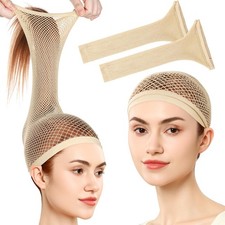 Wig Cap, Hair Net for Wigs, 30 CM Large Mesh Wig Cap for Long Hair for Women,.