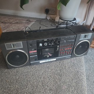 Vintage Toshiba RT SX4 Radio Cassette Recorder Boombox Ghetto Blaster untested