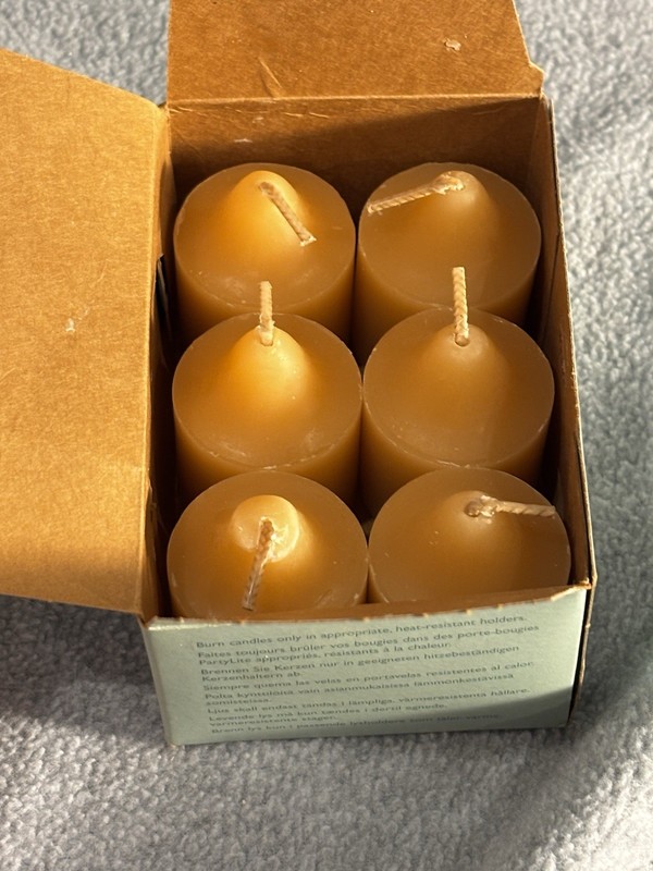 Vintage PartyLite Ginger Pumpkin Votives Box of 6 V06401 DISCONTINUED ~ NIB