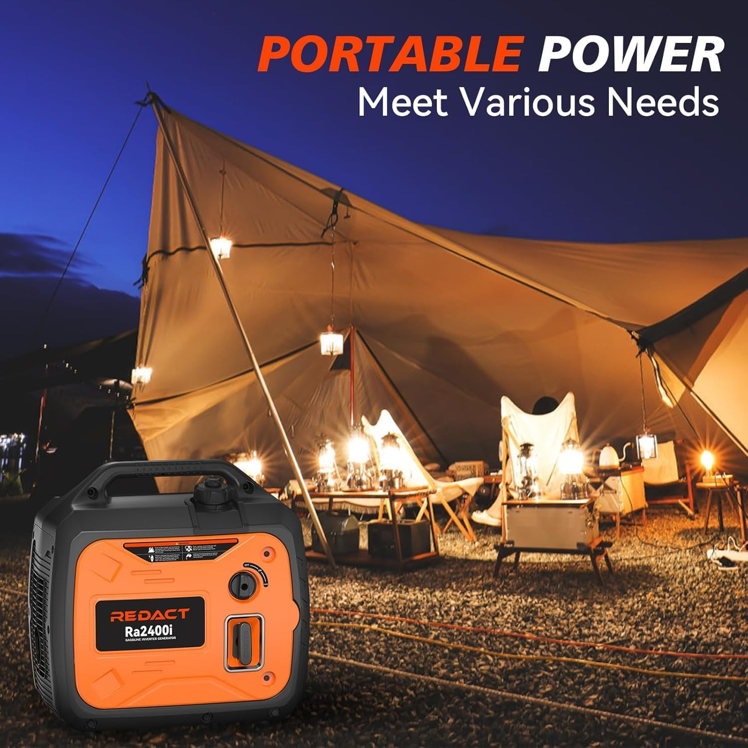 2400W Ultra-Quiet Inverter Generator for Home, Camping & Emergency Use