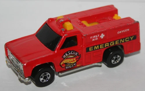 Hot Wheels Vintage ~ Red Emergency Vehicle [Mattel 1974]