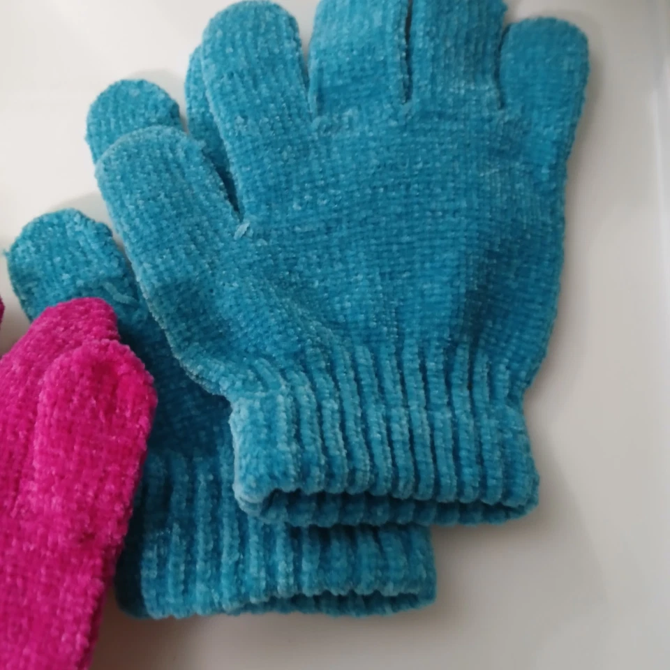 2 pares de guantes para niños tejidos surtidos (2) nuevos bonita construcción calor NUEVO Foto 4 de 4