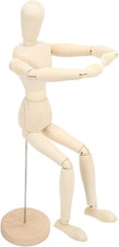 16In Artists Wooden Manikin, Flexible Artist Human Figure Jointed Mannequin for