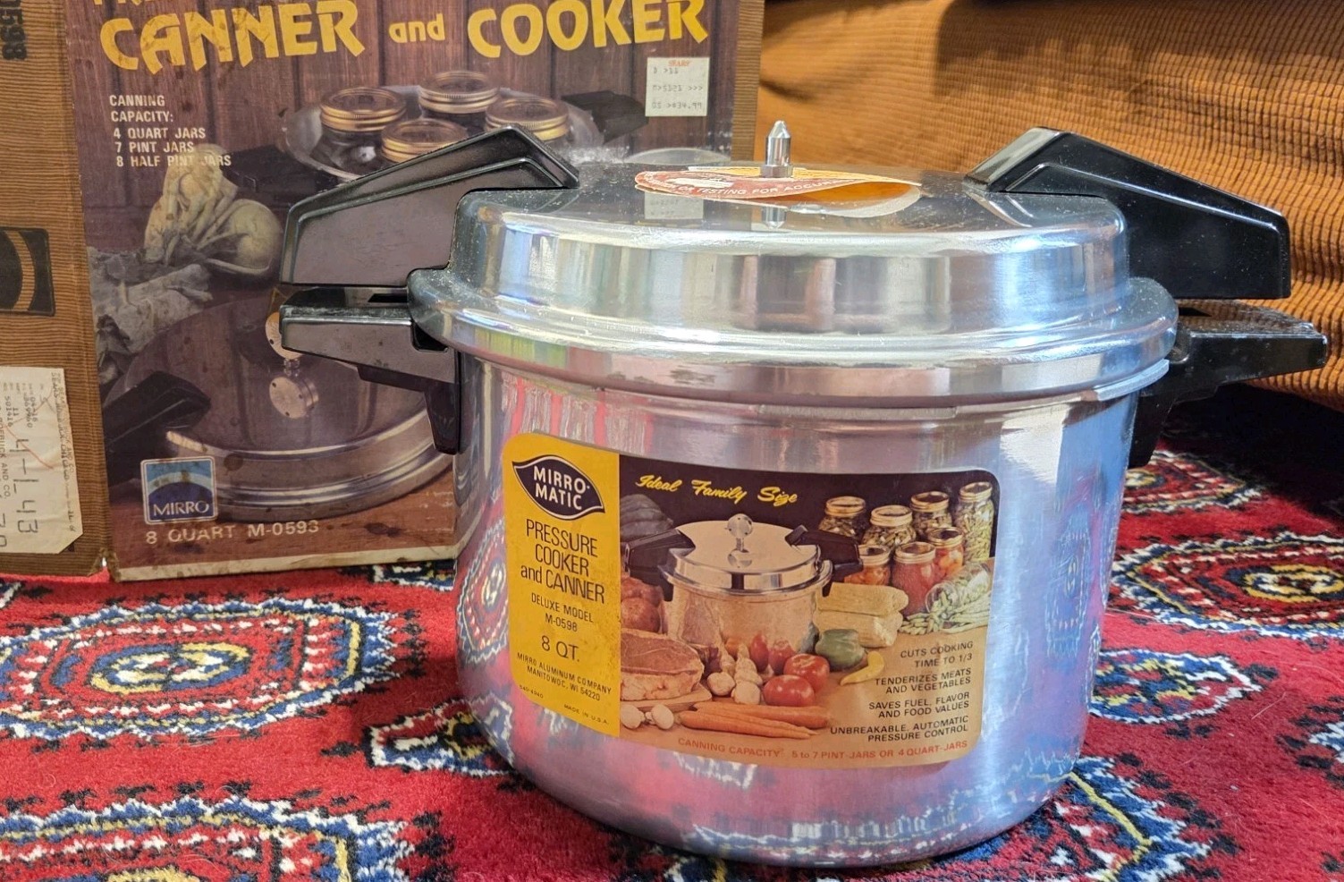 VTG MIRRO Pressure Cooker/Canner 8 Qt NEW IN BOX M-0598 USA 
