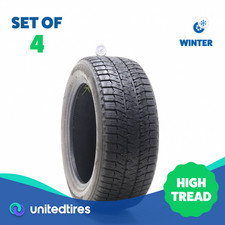 Set Of 4 Used 22555r17 Bridgestone Blizzak Ws90 Studless 97h - 9.5-1132 Set Of 4 Used 22555r17 Bridgestone Blizzak Ws90 Studless 97h - 9.5-1132