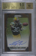 2017 Prizm Rookie FOTL Bronze Stars Jamaal Williams BGS 9.5 GEM MINT Auto 8p8