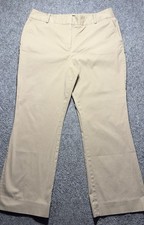 Talbots Heritage Women's Sz 14 Brown Khaki Straight Stretch Leg Pants
