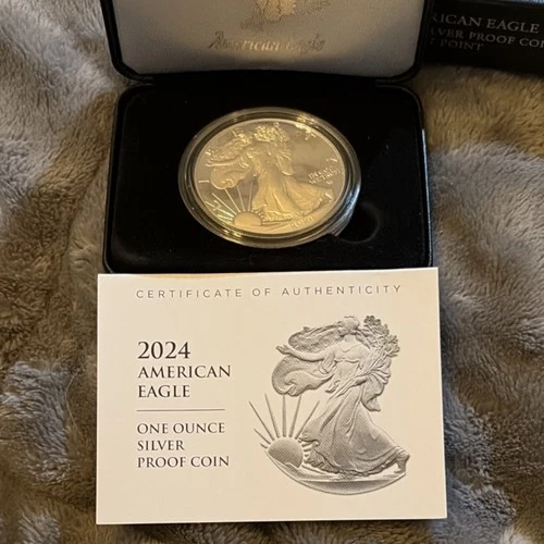 U.S. Mint 2024-W American Eagle 1 oz Silver $1 Coin 0.999 Fine w/Case