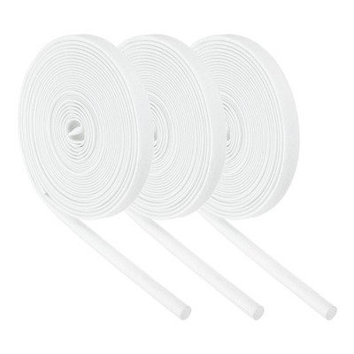3Pcs Wire Insulation Braid Fire Sleeve,16.4Ft-7mm ID White, High Temp Silicone