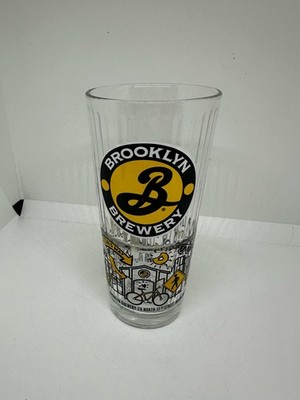 2x Brooklyn Brewery Pilsner Pint Gläser 20oz (Neu)