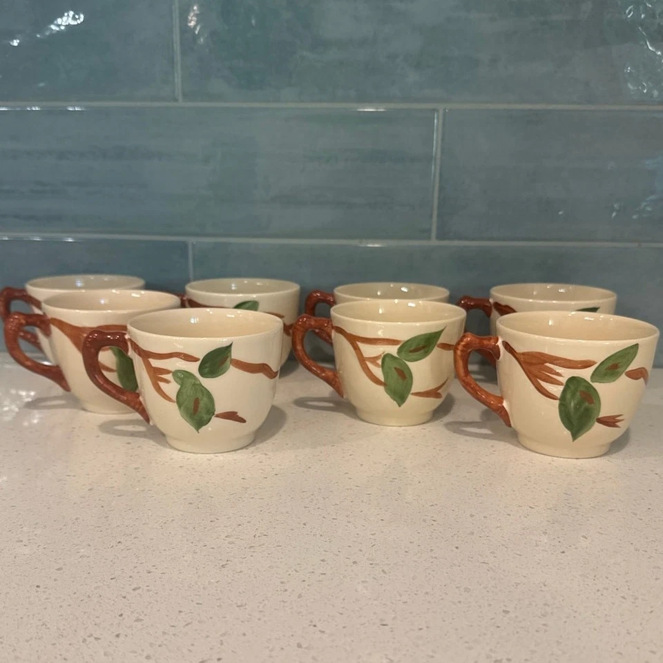 Juego de 8 tazas y platillos con patrón de manzana franciscana tazas de té vintage Cottagecore Foto 3 de 4