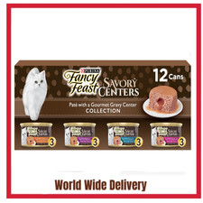 Purina Fancy Feast Savory Centers Wet Cat Food Pate Variety 2 Packs of 12 3 oz