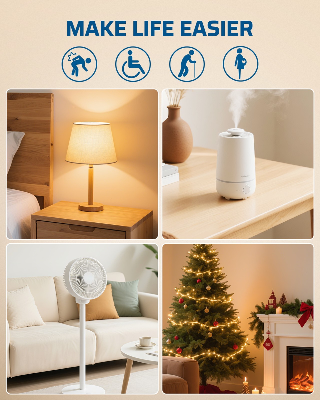 Large Button Wireless Remote Control Outlet Plug for Elderly & Seniors 100FT