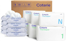 Baby Wipes  Diapers Kit, Size 1 99 Count  Size Newborn Diapers 93 Count , 8