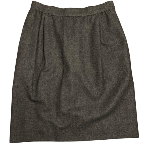 Valentino Boutique / Miss V, Valentino Night Vintage Wool Skirt Size 8 Charcoal Gray Made in Italy Pencil