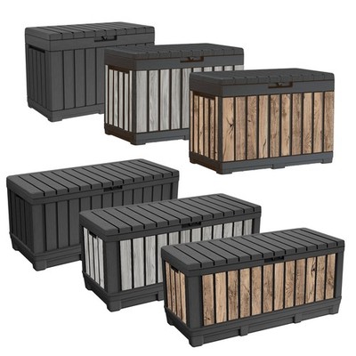 Keter Gartenbox Kentwood 190L 350L Aufbewahrungsbox Kissenbox Auflagenbox