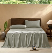 Cool Queen Sheets Set Luxuriously 400 Thread Count Organic Bamboo Viscose