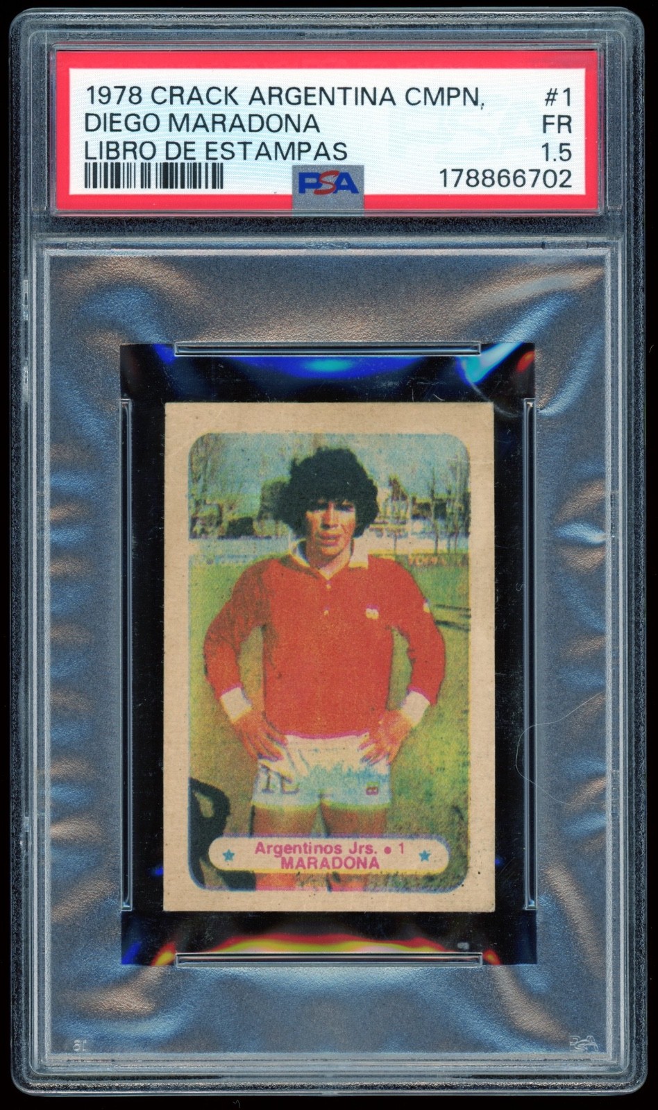 1978 Crack Argetina Cmpn. Libro De Estampas Soccer #1 Diego Maradona PSA 1.5