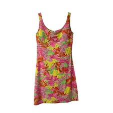 Vintage Lilly Pulitzer Floral Frogs Padded Tank Dress Womens Size Small