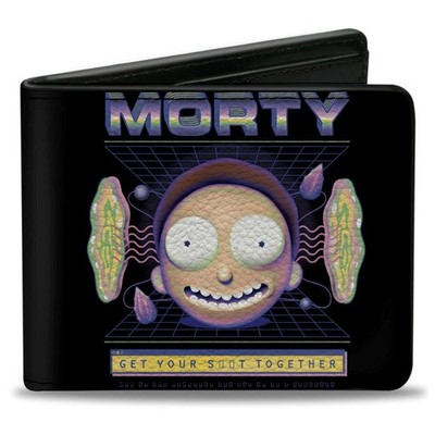 Bi-Fold Wallet Rick and Morty MORTY Expression GET YOUR S**T TOGETHER Black