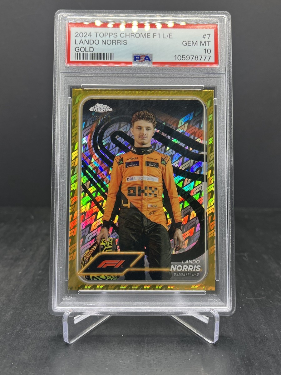 2024 Topps Chrome Logofractor F1 Lando Norris Portrait Gold