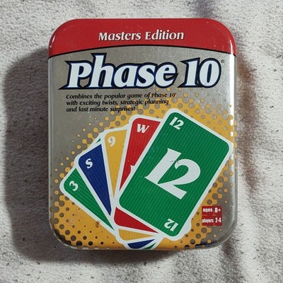 Phase 10 Masters Edition Complete Strategy Game Tin Ages 8-11 2-4 Players