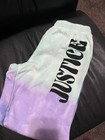 Girls Justice sweat pants xl, 7/8 tie dye, brand new, NWT, purple green blue