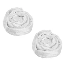 2 Pcs 2.6ft Hook and Loop Fastener Chandelier Chain Cord Cover, White