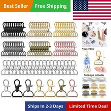 Swivel Clasp Hooks, 80Pcs Key Chain Clip Hooks, D Ring Clip Lanyard Hardware ...