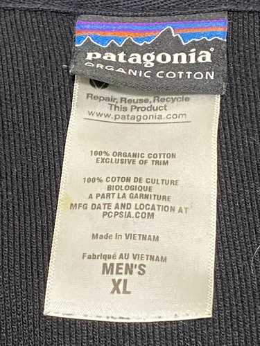Vintage Patagonia Organic Cotton Polo Shirt Size XL Black Short Sleeve - Picture 4 of 8