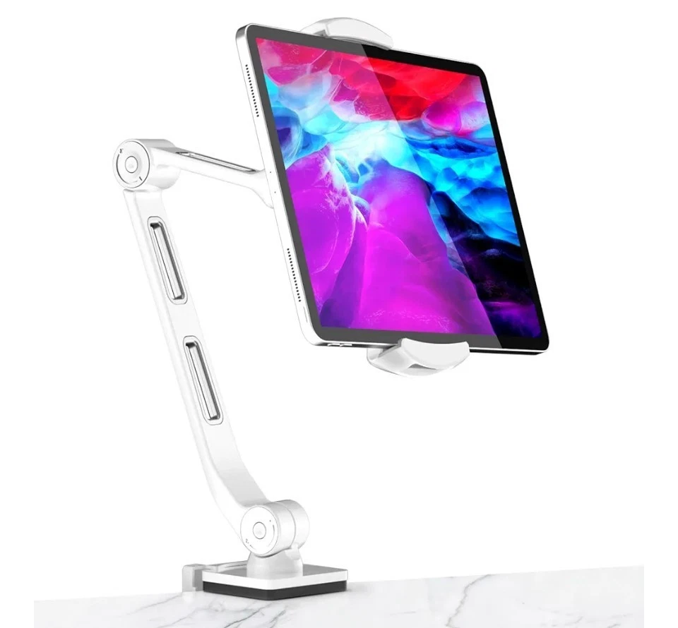 Poggia Telefono Teskyer Supporto Per Telefono/Tablet - Rotazione 360°, In Alluminio, Regolabile - Compatibile 4-12 Pollici Supporto Telefono Scrivania - Foto 4