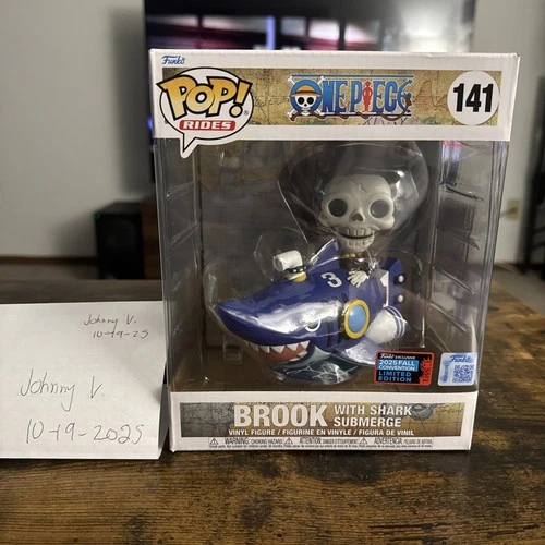 Funko Pop Rides One Piece Brook With Shark Submerge 141 NYCC 2025 Shared Sticker
