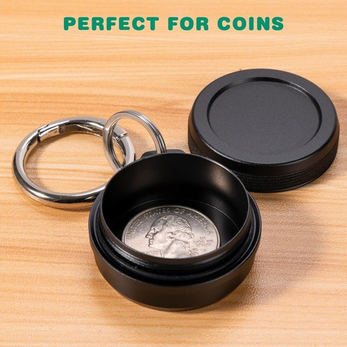 Metal Carrying Case - Portable Daily Travel Keychain Container Waterproof, Sm... - Picture 5 of 7