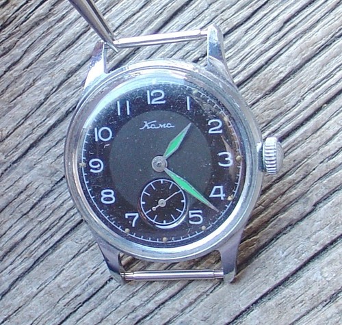 Vintage Rare Soviet KAMA (Vostok) Mens Watch 17j 1958 Black Dial Serviced - Picture 6 of 15