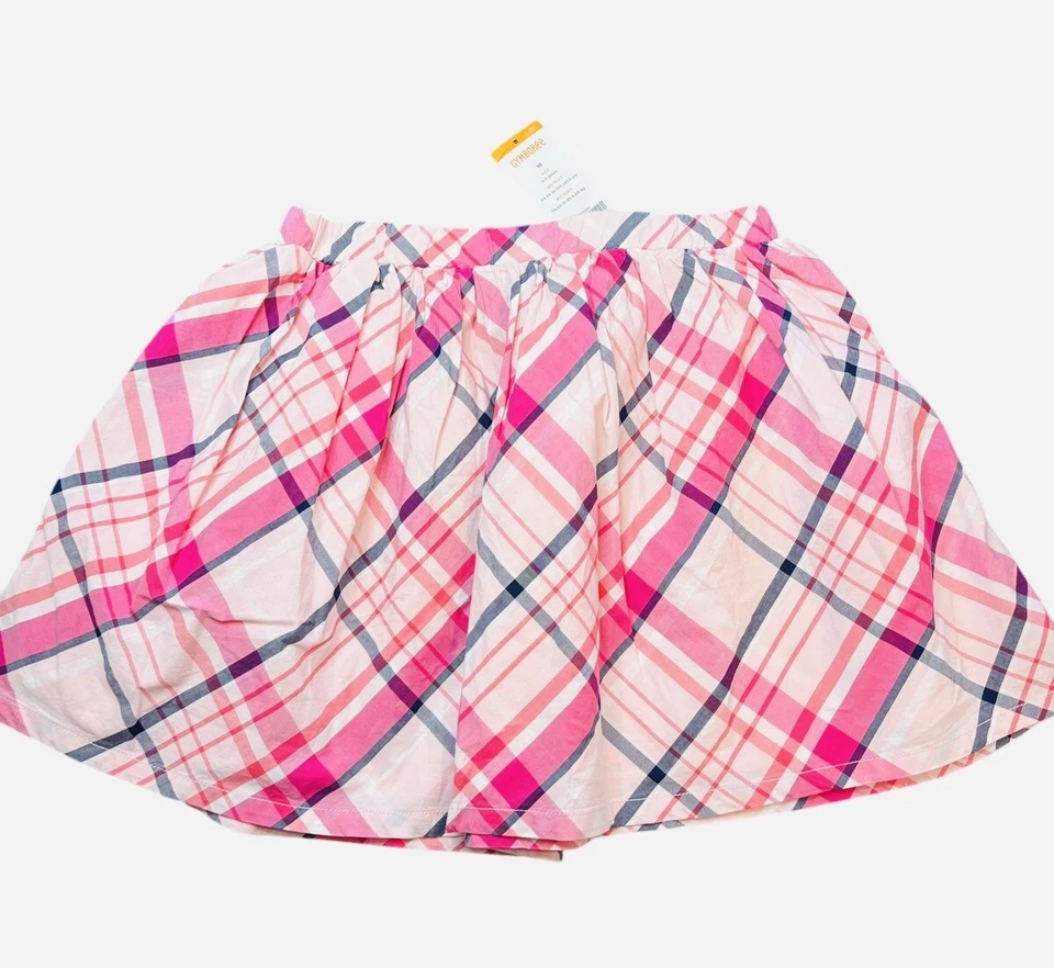 NUEVO CON ETIQUETAS GYMBOREE GIRLs Falda Rosa a Cuadros en Capas TALLA 10 Foto 2 de 4