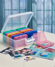Photo Storage Box for 1600 Pictures Color Organizer Acid-Free Cases Keeper Pics