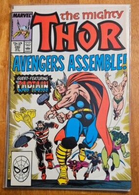 The Mighty Thor #390 Captain America Mjolnir 1988 Nice Copy