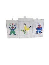 Vintage Nursery Organizer With Clowns Lidded Infant Baby 3 Compartment