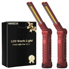 2Pack Rechargeable Magnetic LED Work Light for Car Repair Grill Workshop Camping
