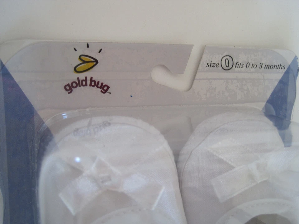 Goldbug Zapatos de Bebé 0-3 Meses Bendición Bautizo Zapatos Niño Nuevos Foto 3 de 4