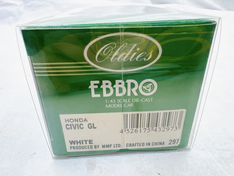 EBBRO Oldies 1/43 Honda Civic 3door GL 1972 White Die-Cast Car One of 2496 pcs. - Image 4 of 4