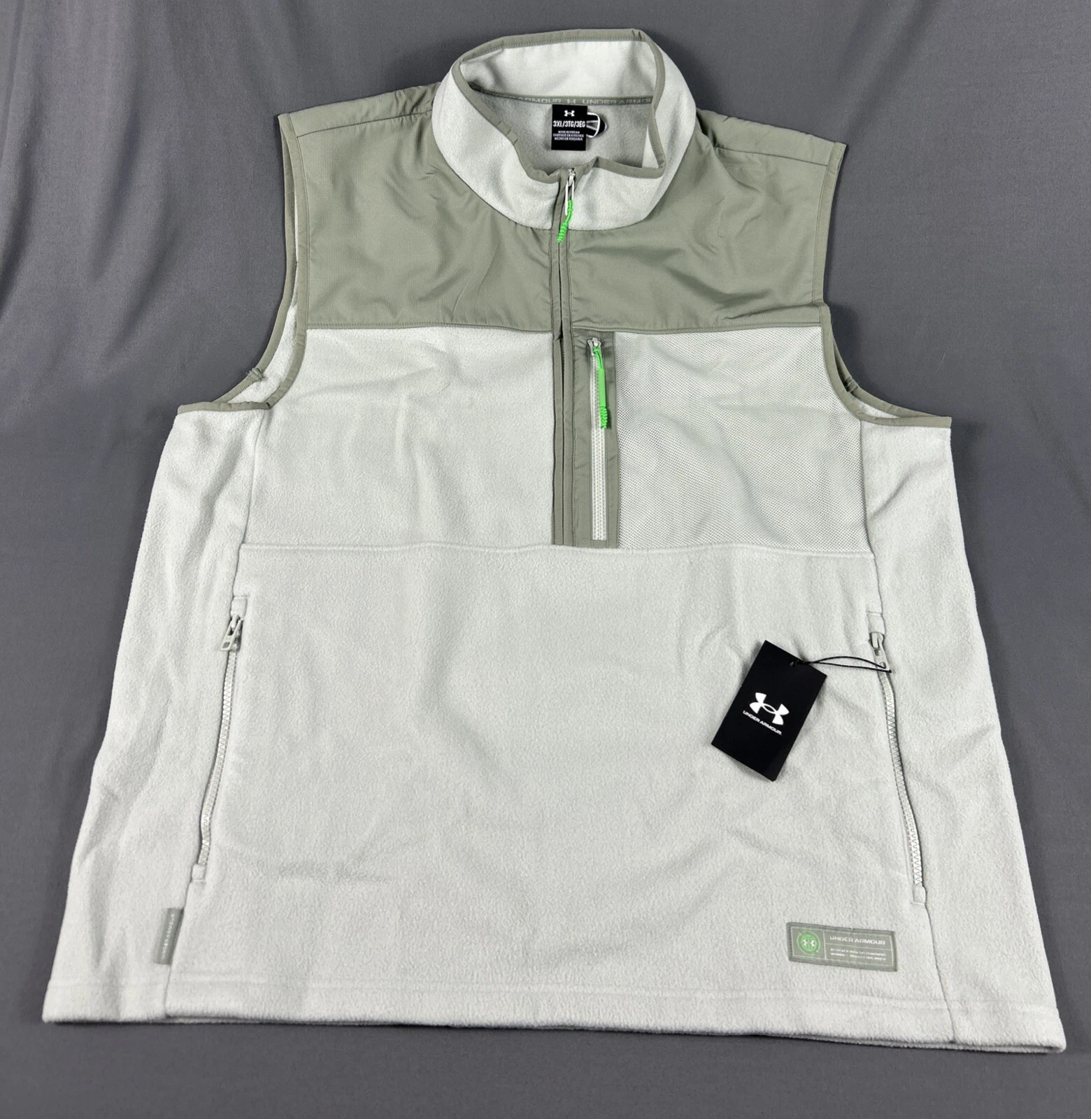 Under Armour Golf Vest Microfleece Maxx Full Zip 3XL Gray Polyester NWT MSRP $80
Opens in a new wind