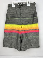 Laguna Youth Boys Sz XL 18/20 Swim Trunks/Board Pants Gray,Yellow Orange