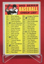3rd Series Baseball Check List 1970 Baseball Card TOPPS #244 VG (1)