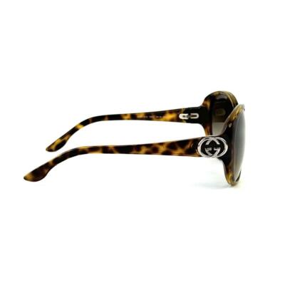 Gucci Sunglasses GG3174 Interrocking GG Logo Oval Leopard