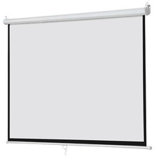 White Movie Manual Projector Screen 100 inch 16:9 HD Pull Down Projection Home